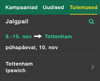 Tulemuste jaotise näide